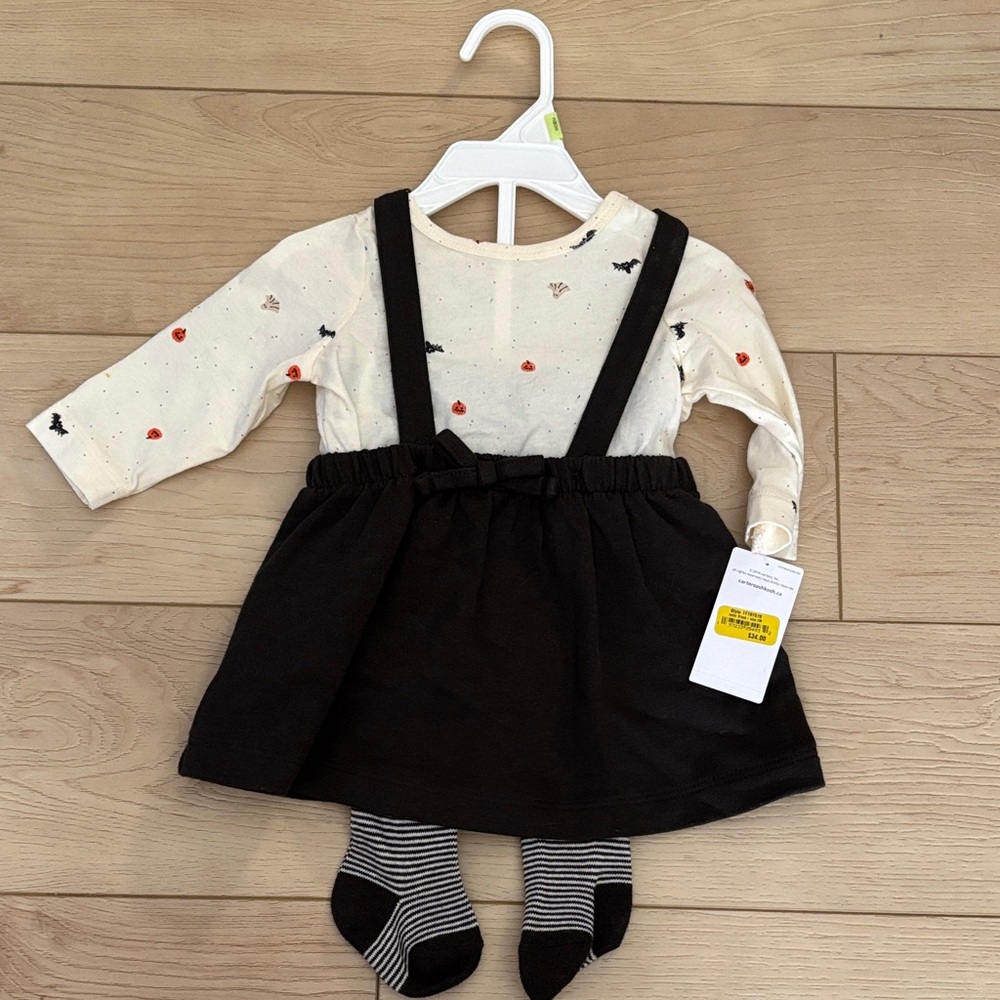Carter's Cream and Black Kids Matching Set